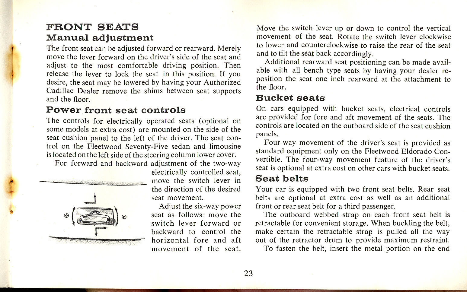 1965 Cadillac Owners Manual Page 38